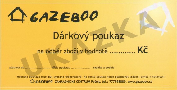 Ukázka dárkového poukazu
